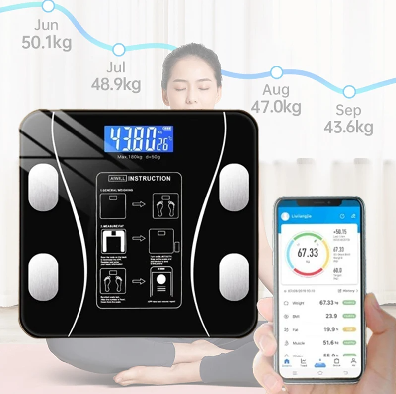 Digital Body Weight Scale - Bilancia Digitale USB Intelligente per Misurare