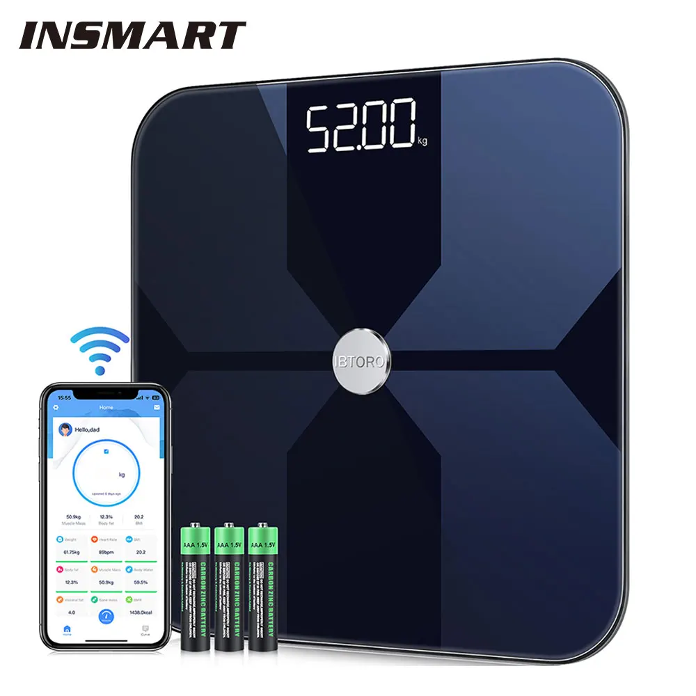 Digital Body Weight Scale - Bilancia per grasso corporeo Wifi Precisione