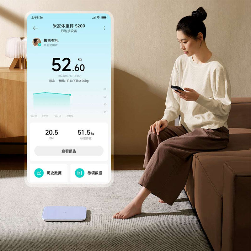 Xiaomi Mijia Bilancia S200 Blu - Digital Body Weight Scale recensione e prezzo