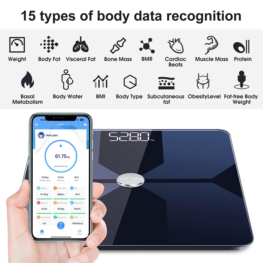 Bilancia per grasso corporeo W - Digital Body Weight Scale recensione e prezzo